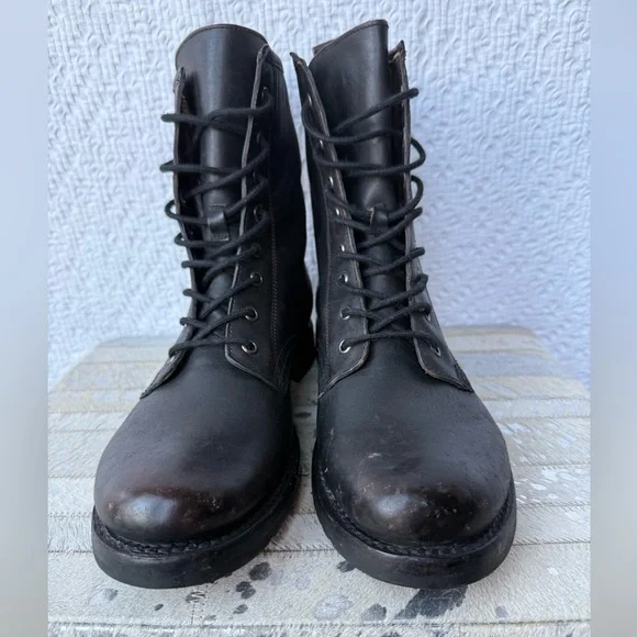 Frye Veronica Flex Combat Boot in Antique Brown Size 11 - Picture 2 of 9